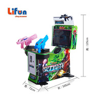 Machine de jeu d'arcade de tir à monnayeur Lifun pour enfants, simulateur vidéo avec moniteur 22 pouces, divertissement pour enfants pour 2 joueurs