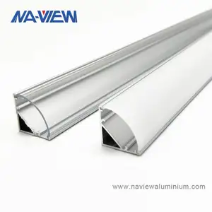 Rumah profil aluminium tersembunyi untuk lampu profil tabung LED ekstrusi aluminium segitiga profil ekstrusi
