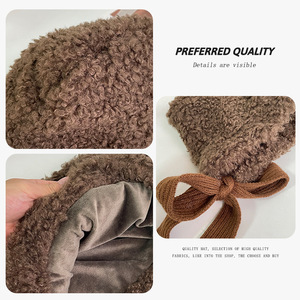 Navidad <span class=keywords><strong>Caperucita</strong></span> Roja personaje pasamontañas sombrero mujeres Otoño Invierno coreano común versátil a prueba de frío oreja cálida - Product Image 4