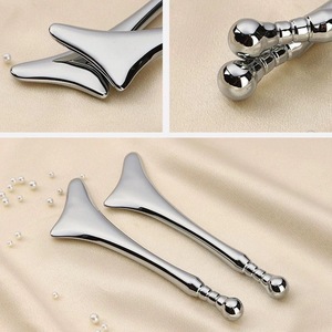 Masseur facial, bâton de réflexologie des fascias, acier inoxydable 304, stylo de méridien, point d'acupuncture, bâton de gua sha pour le visage, les yeux et les oreilles - Product Image 2