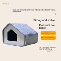 Maison en feutre pour animaux de compagnie tout-en-un, lit pour chat et petit chien, coussin doux, résistant aux griffures, universel quatre saisons, nid douillet pour animaux de compagnie