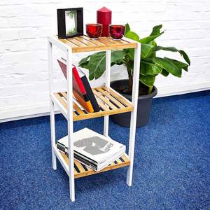 Multifunctional Storage Rack Corner Rack <b>for</b> <b>Kitchen</b>, Living Room, Bedroom 3-Tier Bamboo Bathroom <b>Shelf</b> - Product Image 6