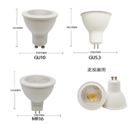 Bombilla LED 5W COB GU10/E27/E14/MR16, Foco Empotrable para Techo, Oficina, AC85-265V/DC12V, 400-450LM, RA>80, Aluminio, IP44, Luz Interior