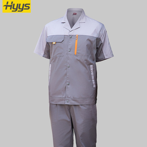 Mùa hè công nhân sửa chữa xe làm việc quần áo ngắn tay áo xây dựng bảo hộ lao động tùy chỉnh hội thảo đồng phục - Product Image 2