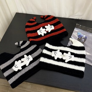 2025 dễ thương và hài hước <span class=keywords><strong>Mickey</strong></span> Chuột sừng dệt kim mũ cho phụ nữ không thấm nước len hợp thời trang cho mùa xuân mùa thu Y2K Abi-phong cách - Product Image 4