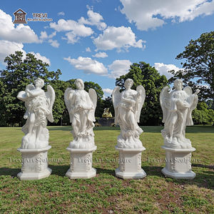 Al Aire Libre clásico griego tamaño real blanco cuatro estaciones señora Ángel escultura <span class=keywords><strong>mujer</strong></span> diosa estatua <span class=keywords><strong>de</strong></span> mármol - Product Image 4