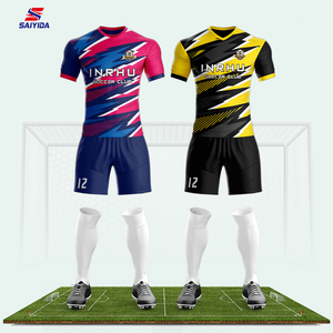 Grosir setelan pakaian sepak bola pria 100% poliester harga rendah kaus sepak bola sublimasi kaus latihan Logo - Product Image 1