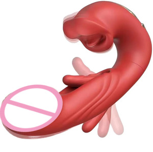 Vibrador <span class=keywords><strong>de</strong></span> clítoris 3 en 1 con estimulación del punto G, juguete sexual para mujeres, 7 modos <span class=keywords><strong>de</strong></span> vibración, <span class=keywords><strong>succionador</strong></span> <span class=keywords><strong>de</strong></span> pezones con lengua vibradora y dildo para mujeres. - Product Image 1