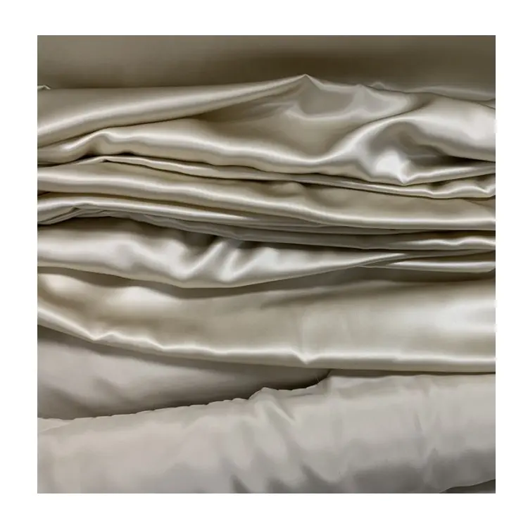 Heavy silk satin wedding dress fabric dyed silk fabric charmeuse satin luxury fabric