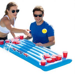 Table de jeu gonflable flottante pour bière et tennis de table, avec fonction lit <span class=keywords><strong>flottant</strong></span> et bain de glace, pour divertissement aquatique 146x60cm - Product Image 2