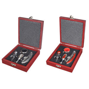 <span class=keywords><strong>4</strong></span> Stuks Pak Multifunctionele Wijn Kurkentrekker <span class=keywords><strong>Opener</strong></span> Bar Wijn Gereedschapset Wijnopener <span class=keywords><strong>Set</strong></span> Met Houten Geschenkdoos - Product Image 1