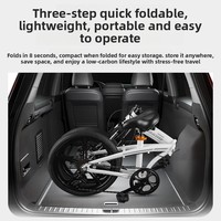 Vélo pliant en alliage d'aluminium pour adultes, femmes, collégiens - Ultraléger, portable, amortissant, petites roues, double frein à disque