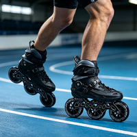 Patins à roulettes en ligne professionnels de haute qualité, patins à roulettes en ligne à trois roues, roues réglables en PU de 110 mm