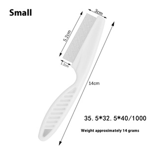Peigne spécial à dents fines en acier inoxydable Peigne pour animaux de compagnie écologique pour <span class=keywords><strong>chien</strong></span> chat Outil d'épilation en plastique - Product Image 6