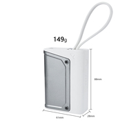 Batterie externe 10000 mAh PD 20W à charge rapide avec câble USB-C intégré, chargeur portable de voyage sécurisé pour iPhone 17