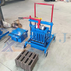 Halbautomat ische Maschine zur Herstellung von massiven Hohlziegeln Beton zement Kleine manuelle Blockform maschine - Product Image 5