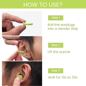 Vente en gros <span class=keywords><strong>de</strong></span> bouchons d'oreille avec logo personnalisé Bouchons d'oreille jetables en éponge PU avec suppression du <span class=keywords><strong>bruit</strong></span> pour la protection auditive du sommeil - Product Image 4