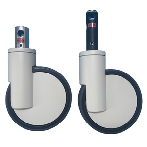 6-Zoll 150-mm Zentralschloss-Medizinschlafstellen leiser TPR-Radräder Gesamtbremse Richtungsbahn-Wohnwagen Krankenhausbetten Werkstatt Bremsen - Product Image 1