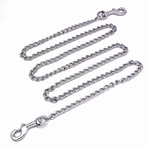 Laisse pour animaux de compagnie à chaîne torsadée pour chien solide en fer classique de qualité avec un excellent design pour l'entraînement des grands chiens - Product Image 1