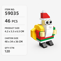 Juegos de Bloques de Construcción Personalizados, Personajes Navideños, Juguetes para Niños, Juguete de Construcción STEM, Ladrillos DIY OEM, Kit de Modelos Navideños, Marca Privada