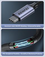 Adaptateur audio BENFEI USB C vers double prise jack 3,5 mm, pour 2 personnes partageant musique et films