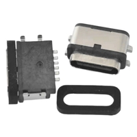 Conector de Carga Micro USB Tipo C a Tipo C Hembra/Macho, Impermeable, Mini, con Carcasa Metálica, 6 Pines