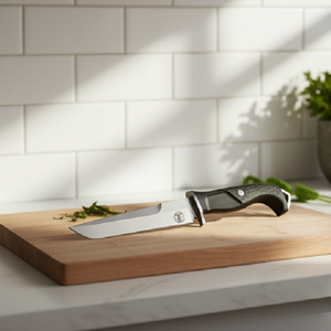 Cuchillos Industriales de Caza, Cuchillo de Hoja Fija con Hoja de Acero Inoxidable, Funda de Cuero y Plástico, Logotipo Grabado con Láser para Chefs - Product Image 3