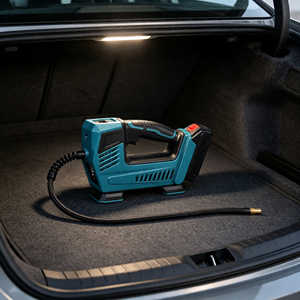 Manomètre numérique sans fil, gonfleur de pneus, <span class=keywords><strong>compresseur</strong></span> d'air, batterie 20V, gonflage rapide, portable, arrêt automatique, LED - Product Image 4