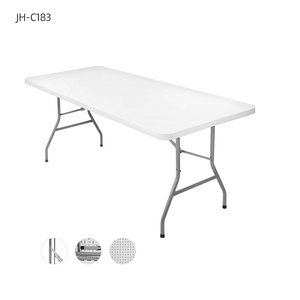 Meja Bar lipat plastik Modern, Meja tinggi bulat untuk pesta koktail luar ruangan dan penggunaan acara - Product Image 4