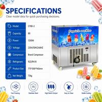 Machine à glace molle efficace CY80-2 en acier inoxydable, 1,5 CV, refroidissement automatique, pour petites entreprises