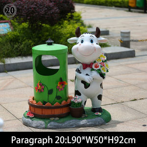 Namchi - Cubo <span class=keywords><strong>de</strong></span> <span class=keywords><strong>Basura</strong></span> <span class=keywords><strong>de</strong></span> Fibra <span class=keywords><strong>de</strong></span> Vidrio con Forma <span class=keywords><strong>de</strong></span> Animal <span class=keywords><strong>de</strong></span> Dibujos Animados, Tamaño Real, Impermeable, con Mano Realista para Sujetar, para Exteriores - Product Image 2