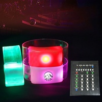 Bracelet lumineux LED personnalisable avec télécommande 15 couleurs fermoir magnétique transparent pour concerts et événements plastique
