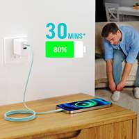 Cable de Carga Rápida Trenzado Tipo-C a C de 60W para Teléfono Inteligente, Laptop y Cámara