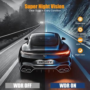 3.16 "Màn hình 1440p/4K WIFI GPS <span class=keywords><strong>2K</strong></span> + 1080P tầm nhìn ban đêm 170 Độ góc rộng TACHOGRAPH ADAS 24 giờ đậu xe giám sát hộp đen - Product Image 5