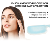 Masque pour les yeux à base de plantes hydrogel au thé vert et au concombre pour apaiser et éclaircir la peau