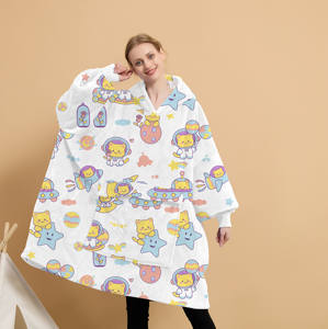 Manta con capucha de nuevos diseños largos y cálidos de gran tamaño con mangas y bolsillo gigante Manta con capucha usable - Product Image 6