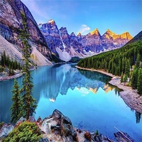 DIY PBNLIKE Kit de peinture diamant de paysage d'arbre ancien de style américain 5D Full Square Print China Plastic Material