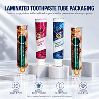 Tube de dentifrice en aluminium et plastique de 50 ml, personnalisé avec impression UV, emballage souple pour soins bucco-dentaires, bouchon à vis 12,7-35 mm