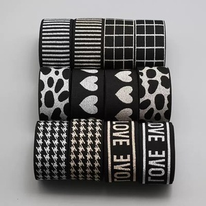 Chất Lượng Tốt Nhất Polyester Sợi Ban Nhạc Đàn Hồi Logo In Mềm Nylon Dệt Kim Ban Nhạc Đàn Hồi In Ban Nhạc Đàn Hồi - Product Image 1