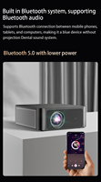 Proyector Portátil para Exteriores Y3pro 4k 8000 Lúmenes, Altavoz Dual de 8w, Resistente al Polvo, WiFi Inteligente, BT, Keystone, Zoom, 1080P Nativo, Enfoque Automático