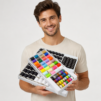 Linyu 60 Bobines de Fil à Coudre Mini et Canettes pour Machine à Coudre en Polyester Filé – Kit de Couture de Voyage