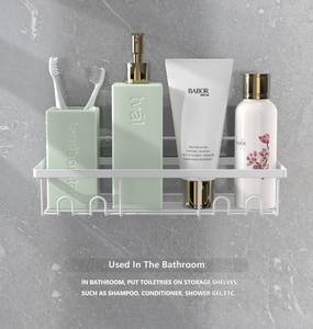 Giá để đồ hình chữ nhật màu đen bằng thép không gỉ cho phòng tắm - Product Image 2