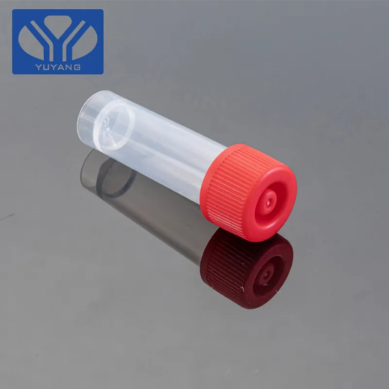Yuyang sérum laboratoire Transport médical jetable flacon de sang Collection 2ml stockage plastique PP Micro échantillon spécimen Tube à essai