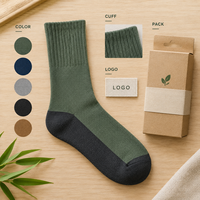 Waldgrüne Schwarze Bambus-Socken Faserzusammensetzung Transparenz Waschanleitung Verstärkte Stresszonen Chargenkontrolle Textur