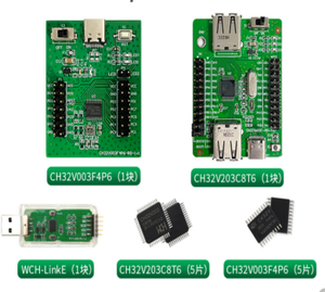 Carte d'évaluation tout-en-un pour composants électroniques <span class=keywords><strong>CH32V003</strong></span>/CH32V203-LinkE - Product Image 1