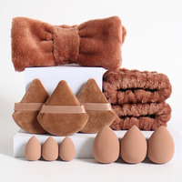 Kit d'accessoires de beauté mode vente en gros pour fond de teint poudre Spa bandeaux réglage couleur personnalisée ensemble d'éponges de beauté visage