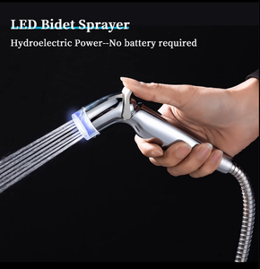 <span class=keywords><strong>Fesa</strong></span> na Shattaf, Bidé Higiénico Universal Musulmán, Manguera de Bidé Cromada, Ducha Manual, Rociador de Bidé de Mano con LED para Inodoro - Product Image 4