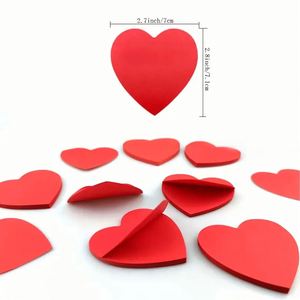 Valentine's Day 400-Sheet Memo <b>Paper</b> Large Vibrant <b>Red</b> with Self-Adhesive Love-Themed Musical Notes for Office/School Bookmarks - Product Image 5