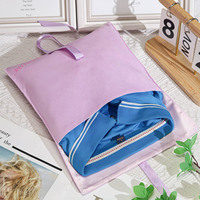 Kantong Kemasan Hadiah Beludru Pink Mewah dengan Pita, untuk Bundel Rambut, Notebook, Bingkai Foto, dan Tas Penyimpanan Amplop Beludru