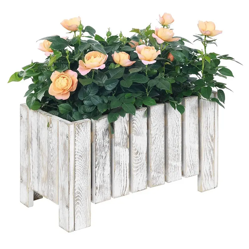 Boîte de plantation en bois, pot rectangulaire pour jardin, en forme de cèdre, offre spéciale